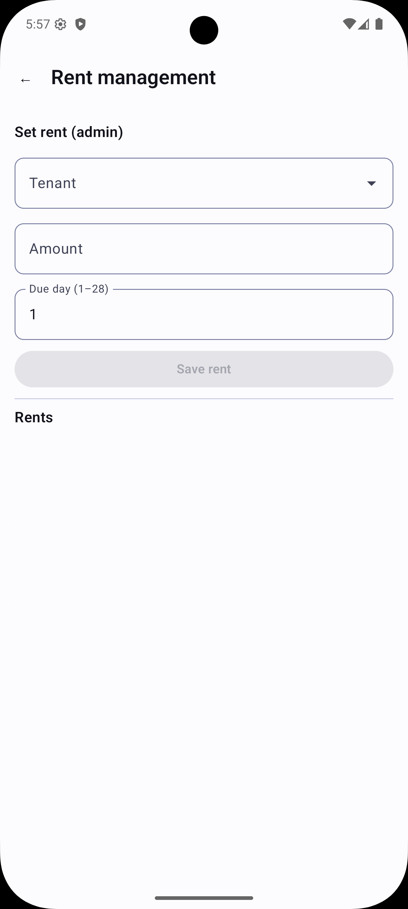 Home Management screenshot showing app screen 5
