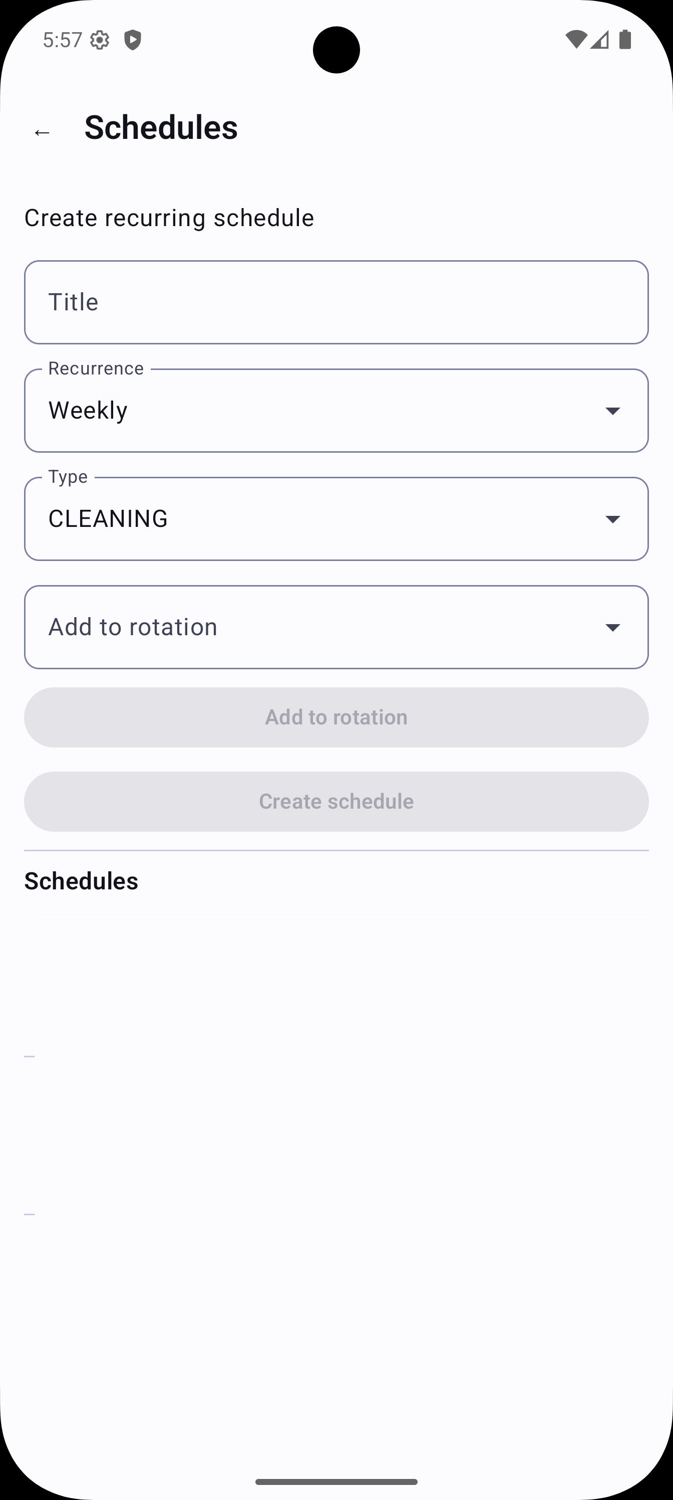 Home Management screenshot showing app screen 6